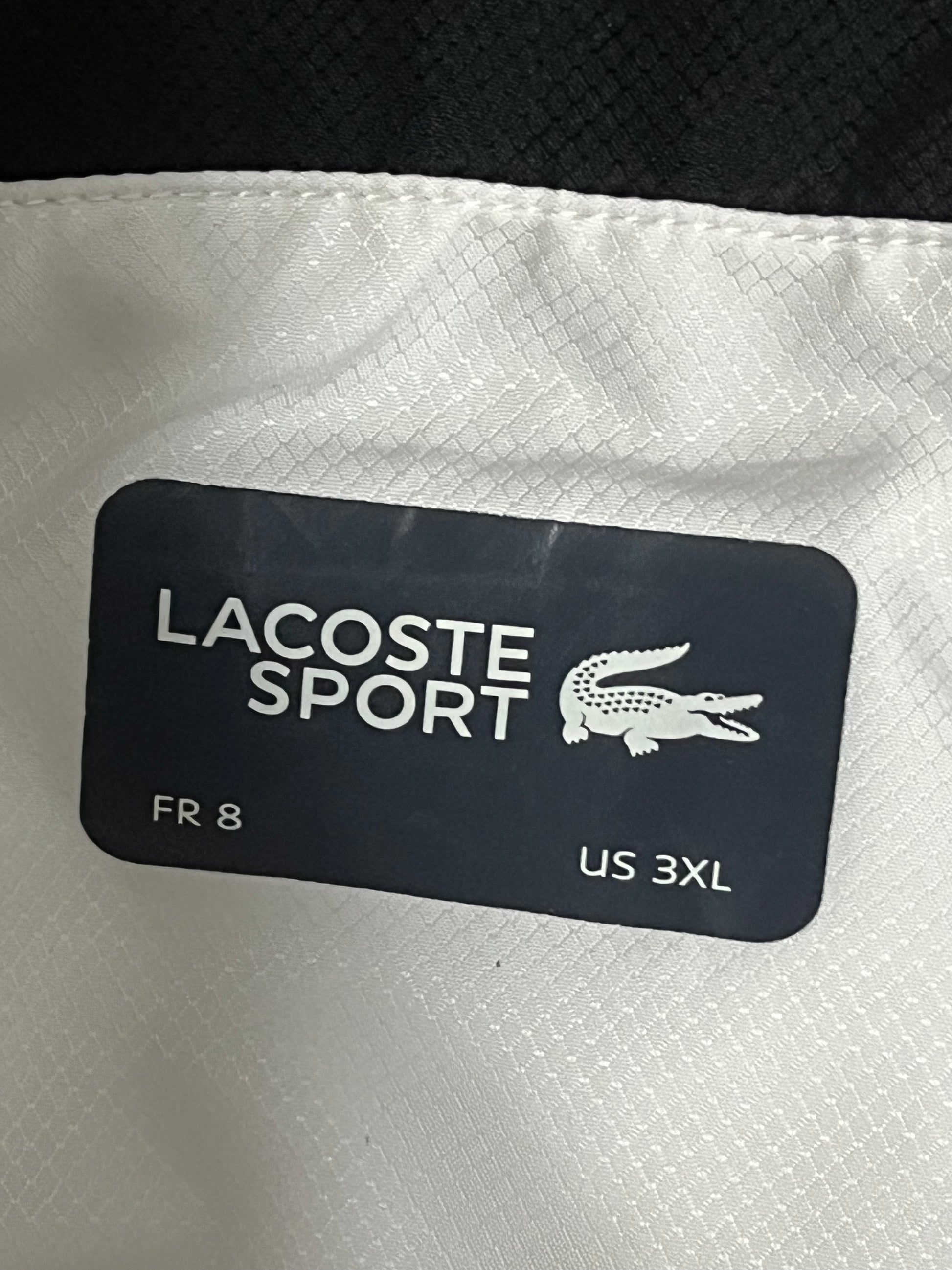 white/red Lacoste windbreaker {XXL}