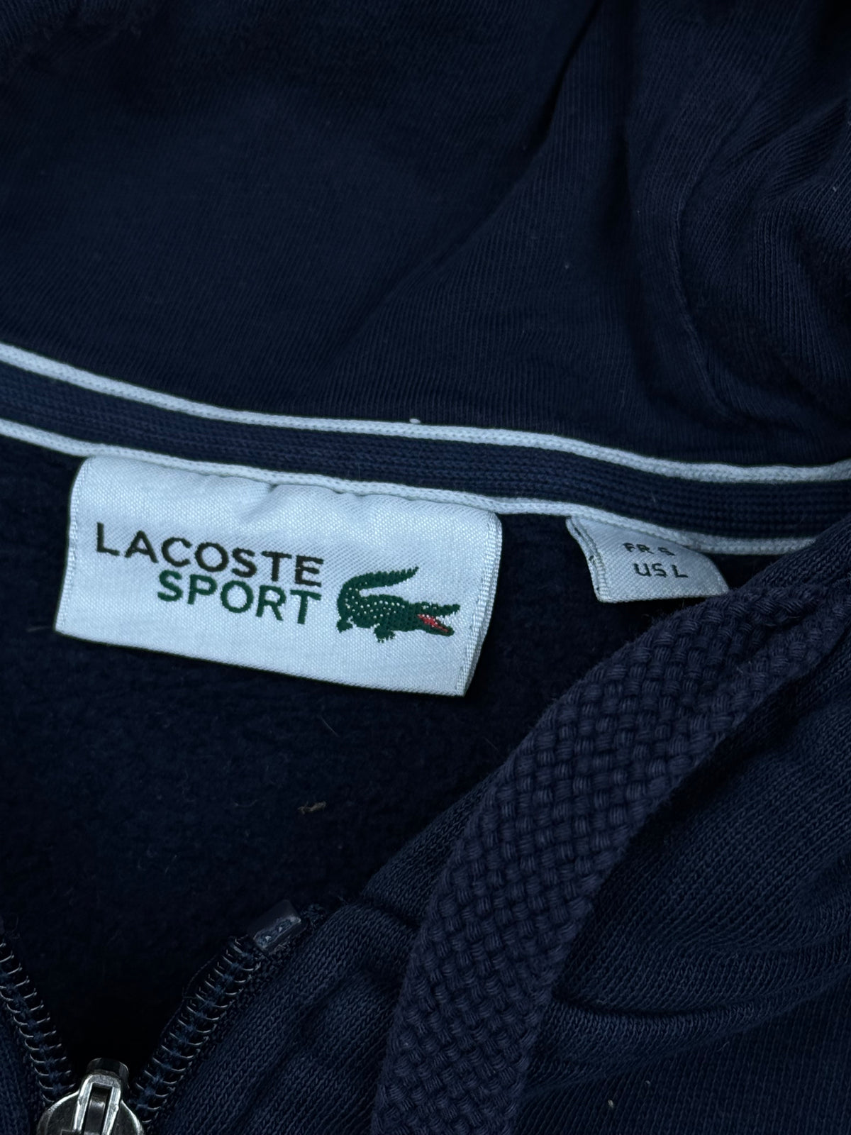 navyblue Lacoste sweatjacket {L}