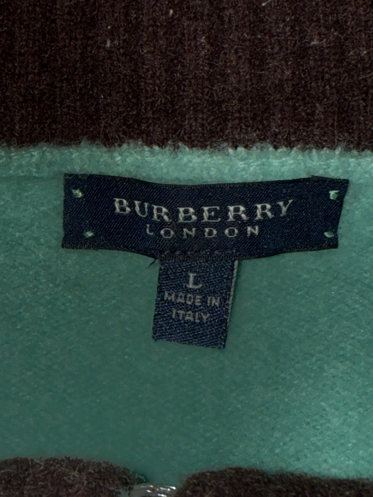 vintage Burberry quarterzip {S}