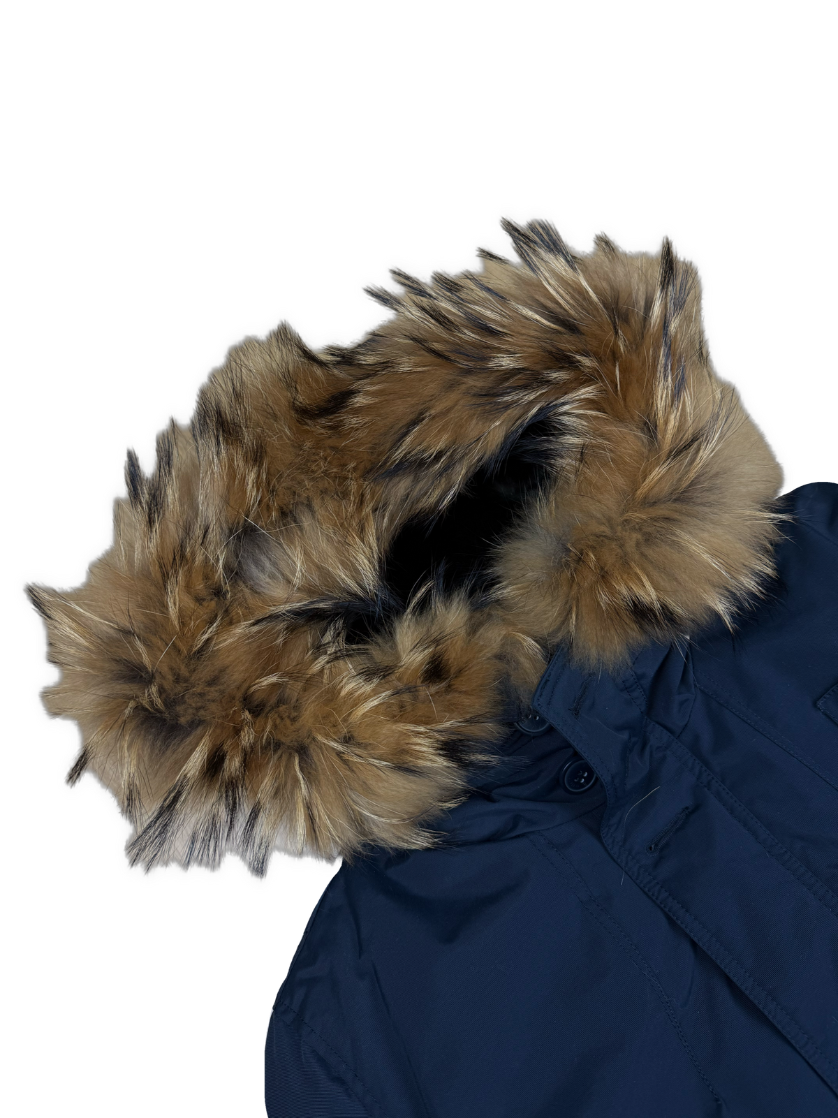 vintage Blauer winterjacket (real fur) {XL}