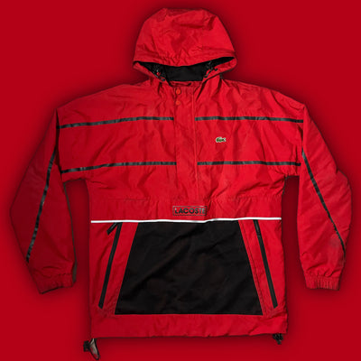 red Lacoste windbreaker {S}