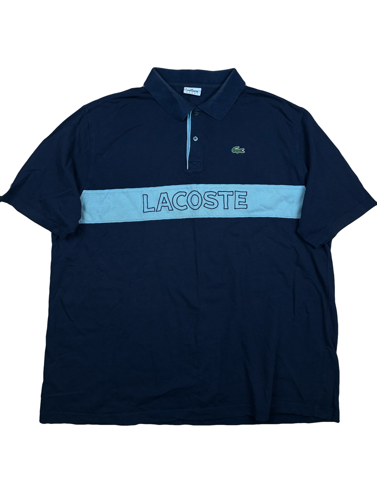 vintage Lacoste polo spellout {XL}