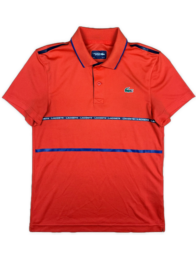 orange Lacoste polo {S}