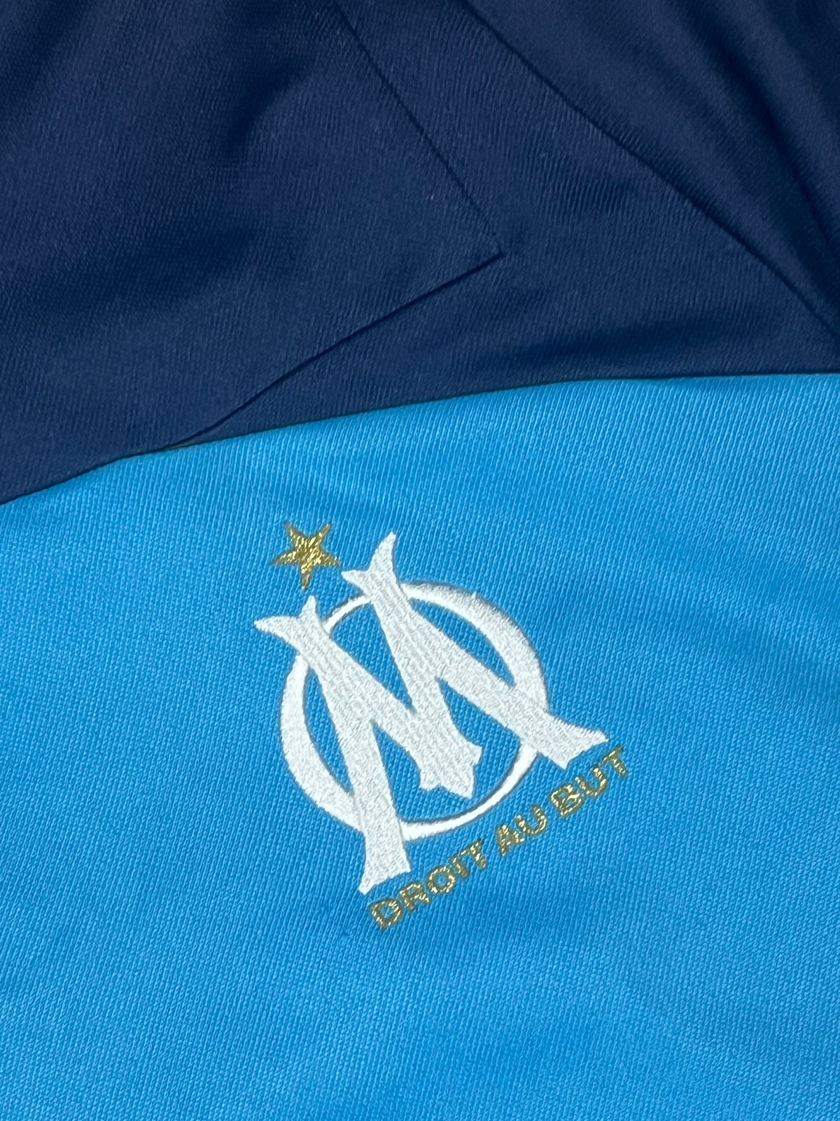 vintage Adidas Olympique Marseille halfzip {L}