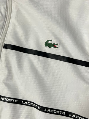 white Lacoste windbreaker {S}