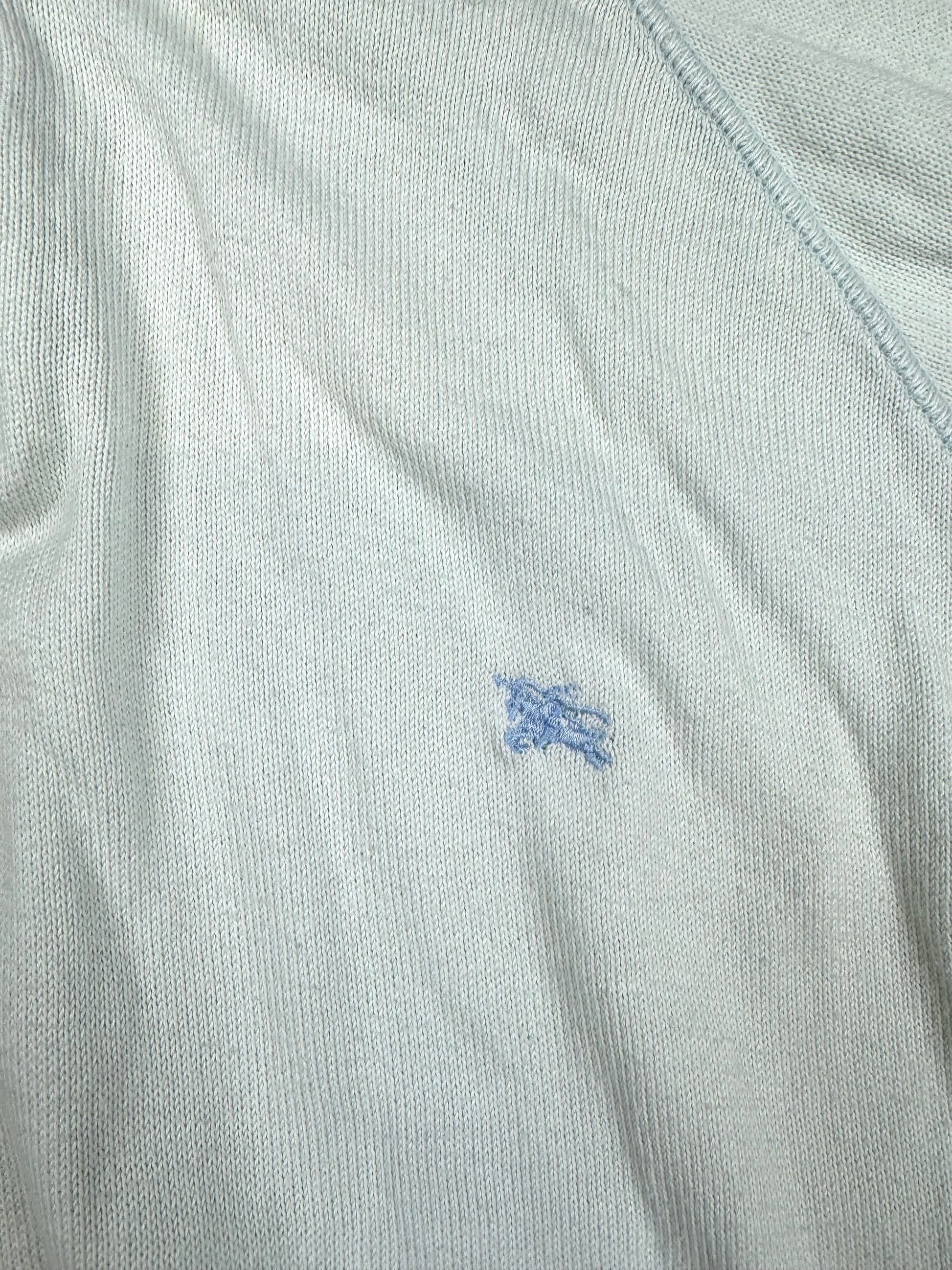 vintage babyblue Burberry quarter zip {M}
