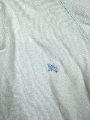 vintage babyblue Burberry quarter zip {M}