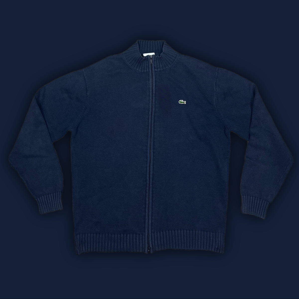 vintage Lacoste knittedsweatjacket {L}