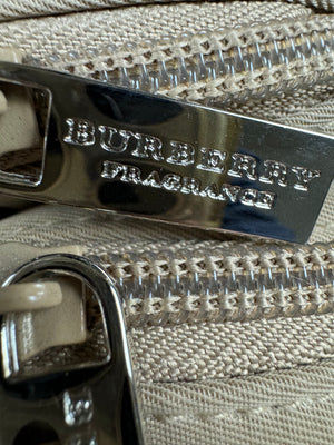 vintage Burberry cosmetic bag