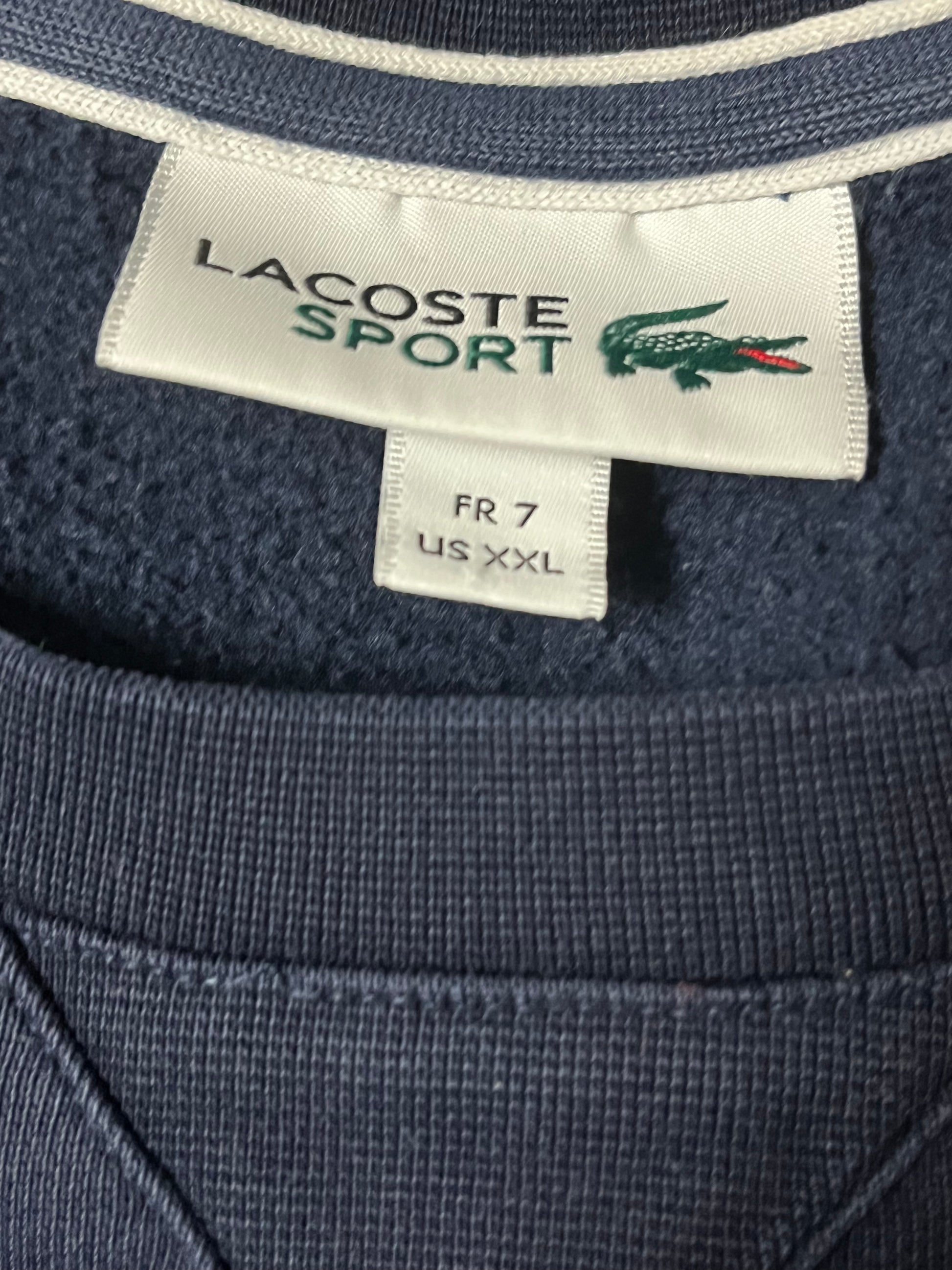 navyblue Lacoste sweater {XXL}