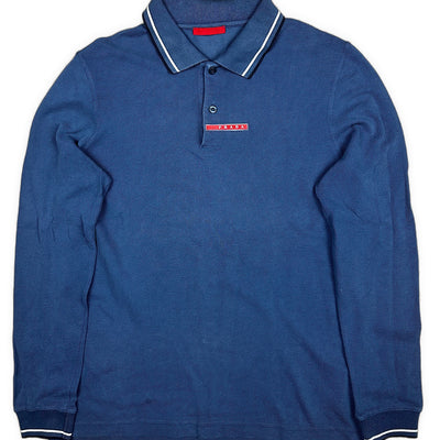 vintage navyblue Prada polo long {S}