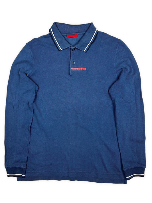 vintage navyblue Prada polo long {S}