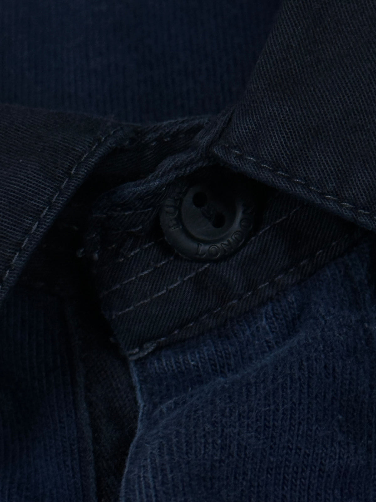 vintage navyblue Burberry polo long {XL}