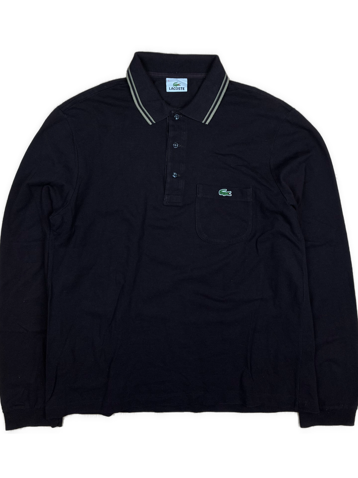 vintage brown Lacoste polo long {L}