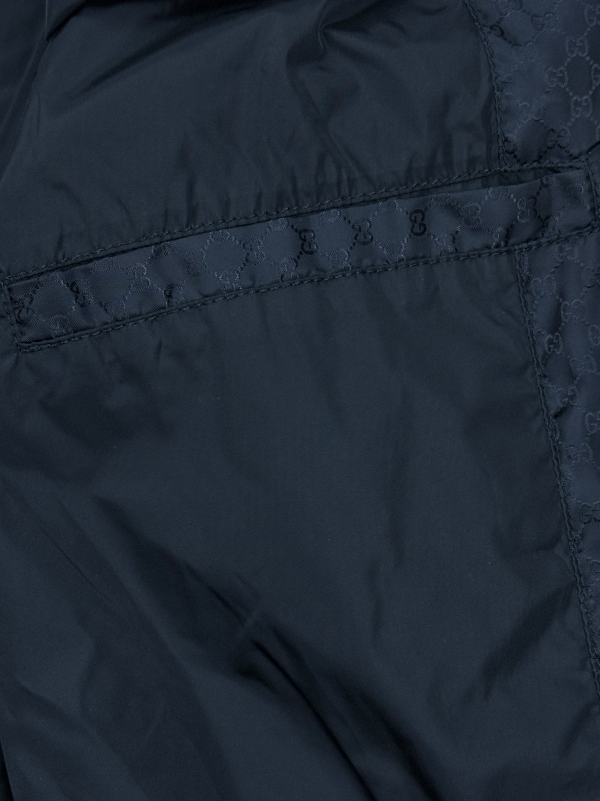 vintage black Gucci monogram windbreaker