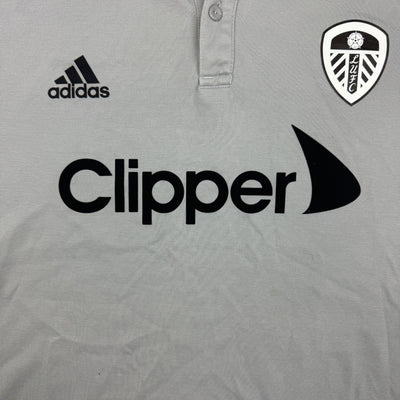 grey Adidas Leeds United away jersey {XL}