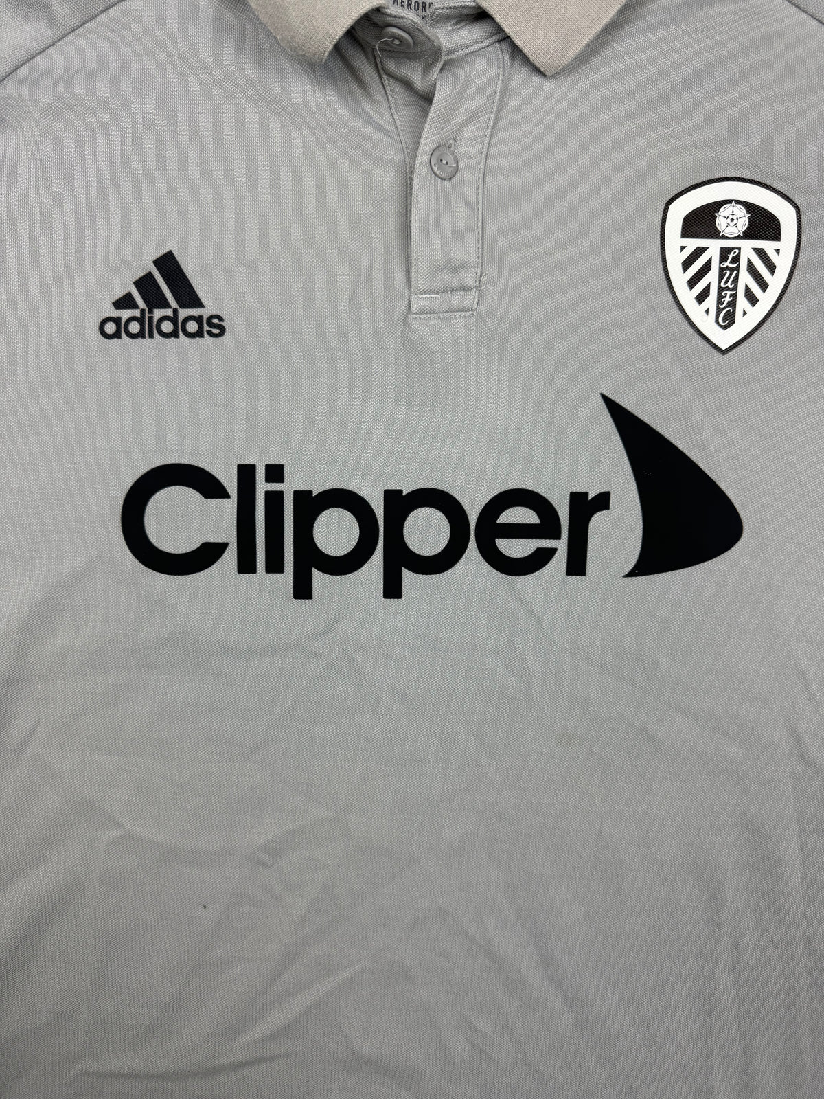 grey Adidas Leeds United away jersey