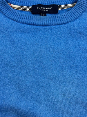 vintage babyblue Burberry knittedsweater {S}