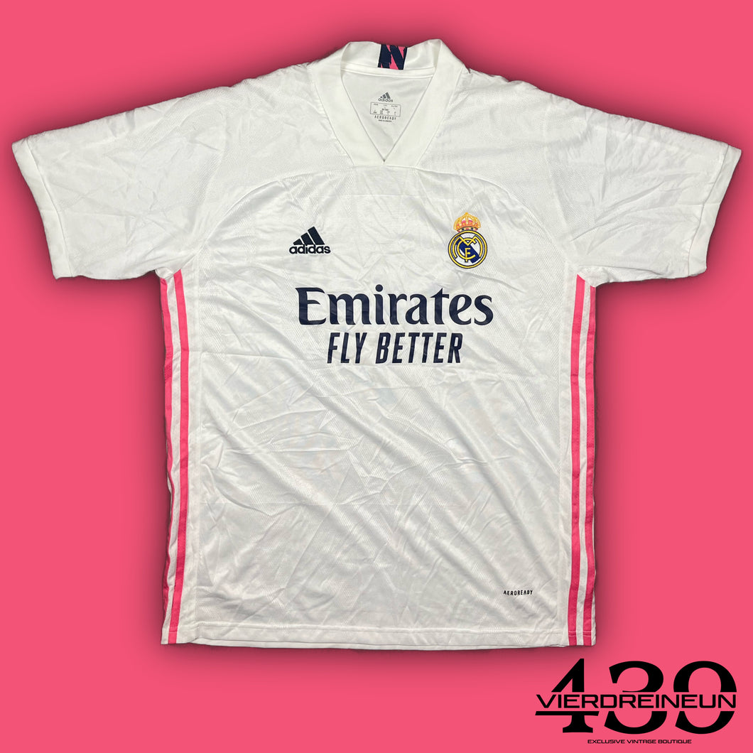 white Adidas Real Madrid 2020-2021 home jersey {XL}