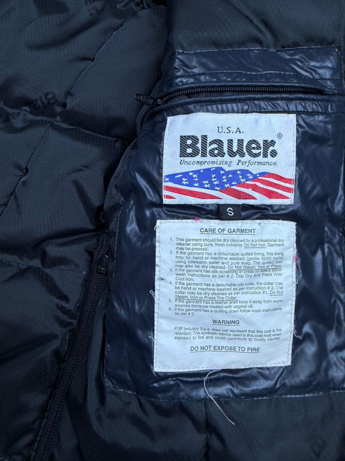 vintage navyblue Blauer winterjacket {S}