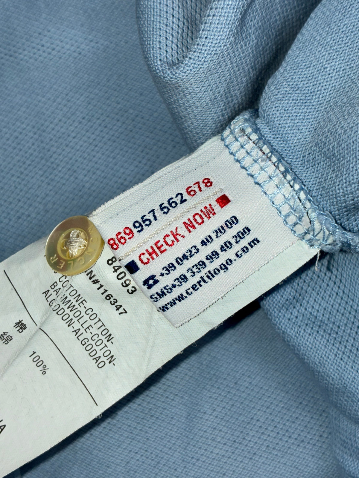 vintage babyblue Moncler polo {M}