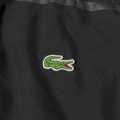 black Lacoste halfzip windbreaker {S}