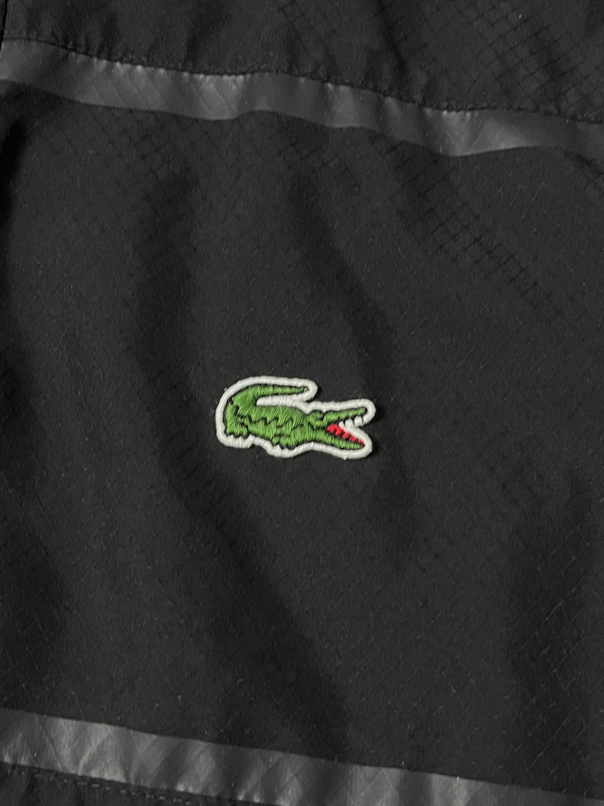 black Lacoste halfzip windbreaker {S}