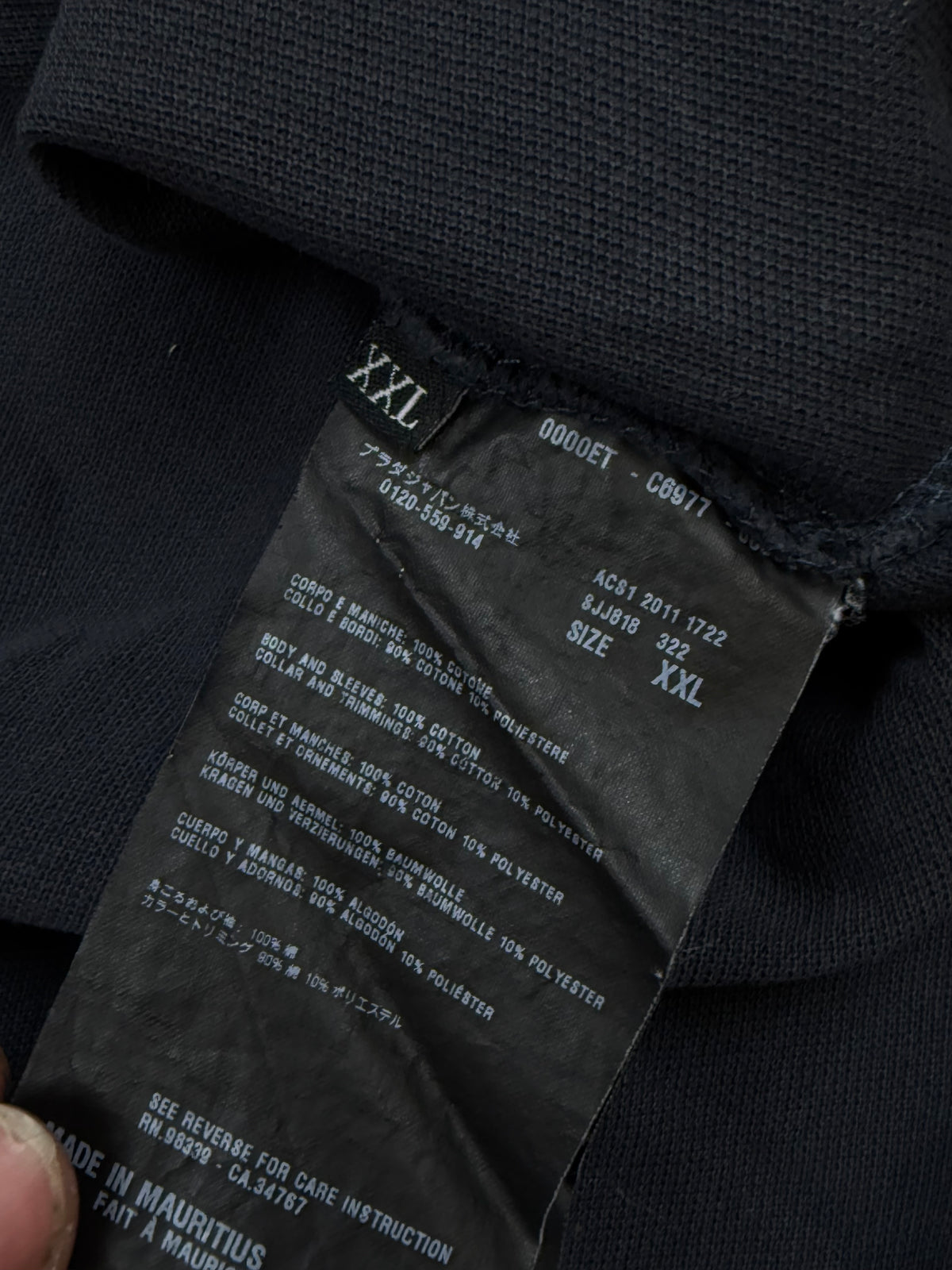 vintage black Prada polo {XL}