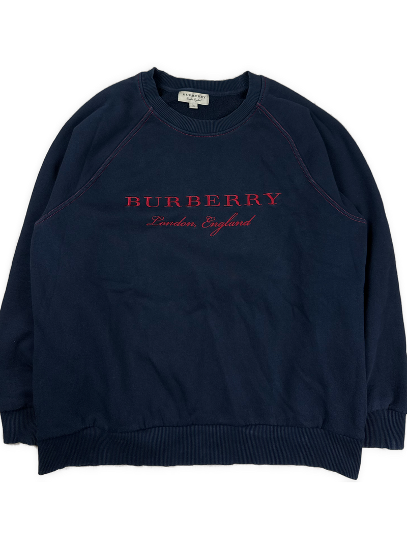 vintage navyblue Burberry sweater {XL}