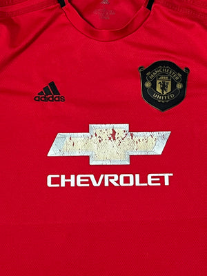 red Adidas Manchester United 2019-2020 home jersey {L}