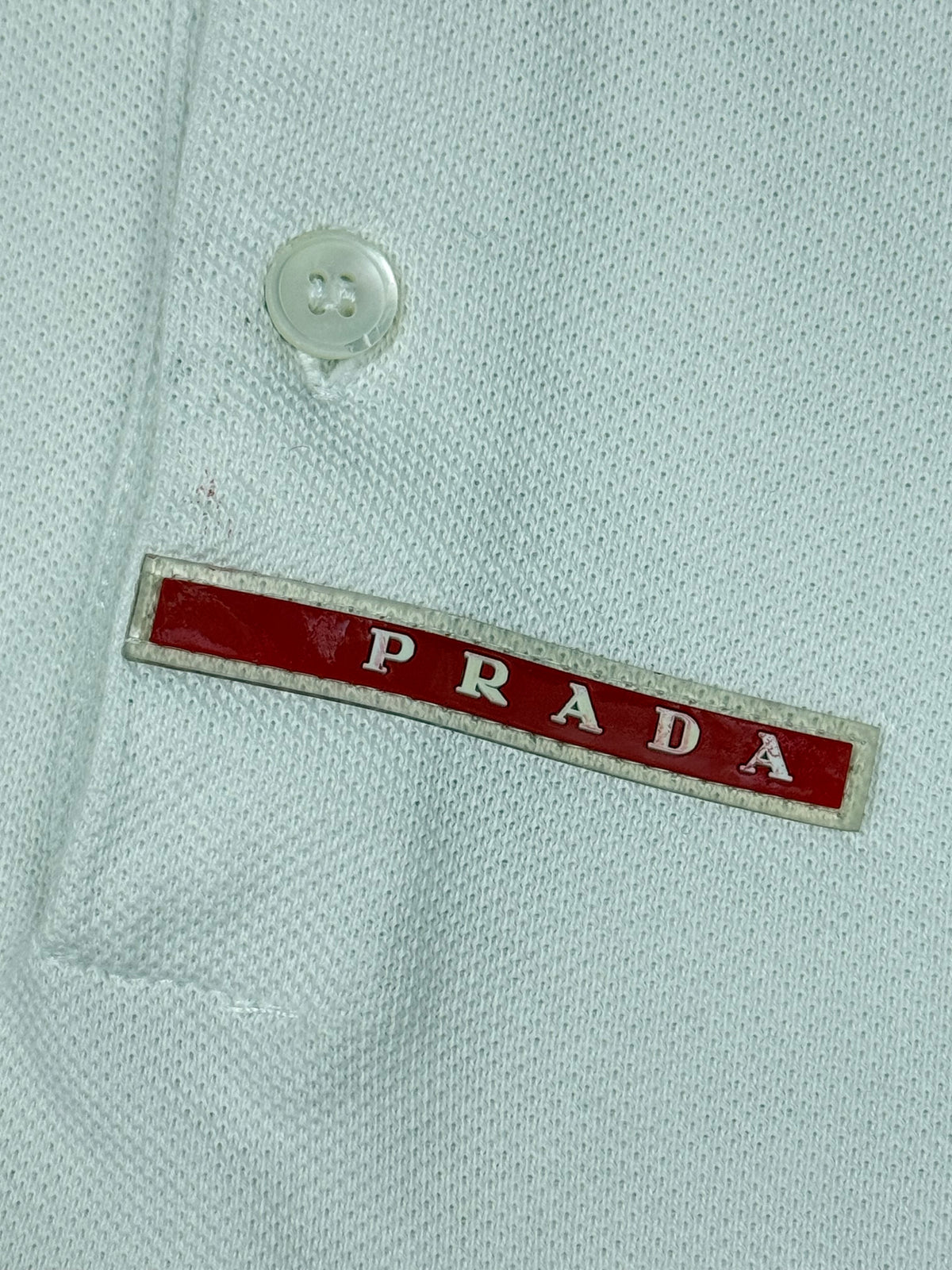 vintage white Prada polo long {L}