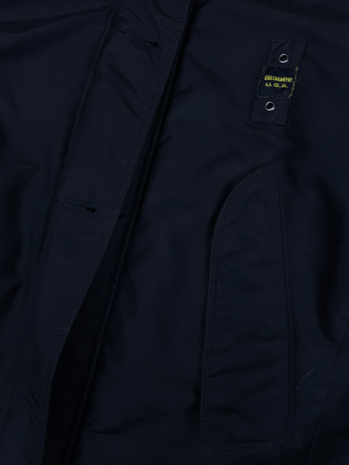 vintage Blauer winterjacket (real fur) {S}