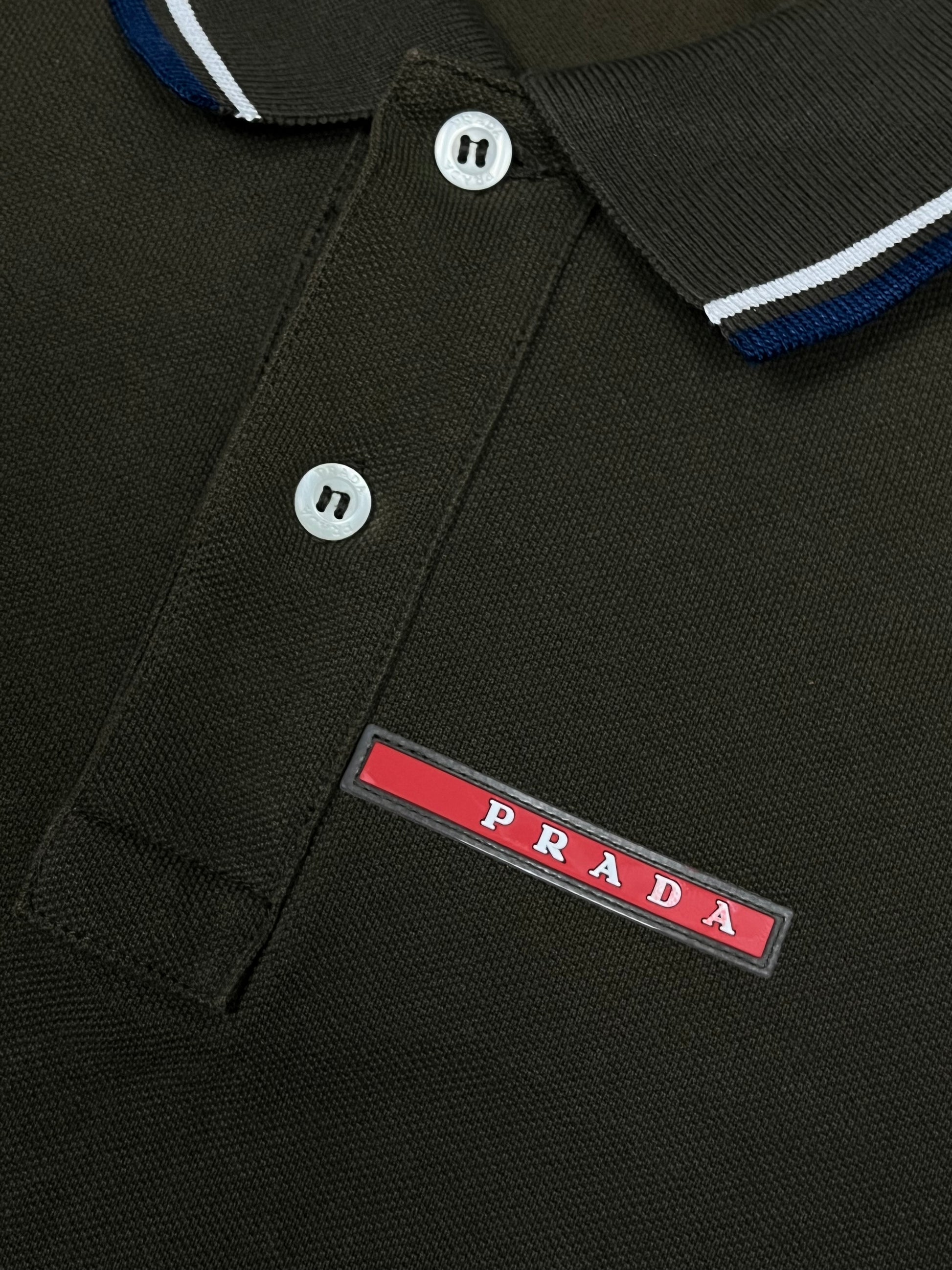 vintage khaki Prada polo {XL}