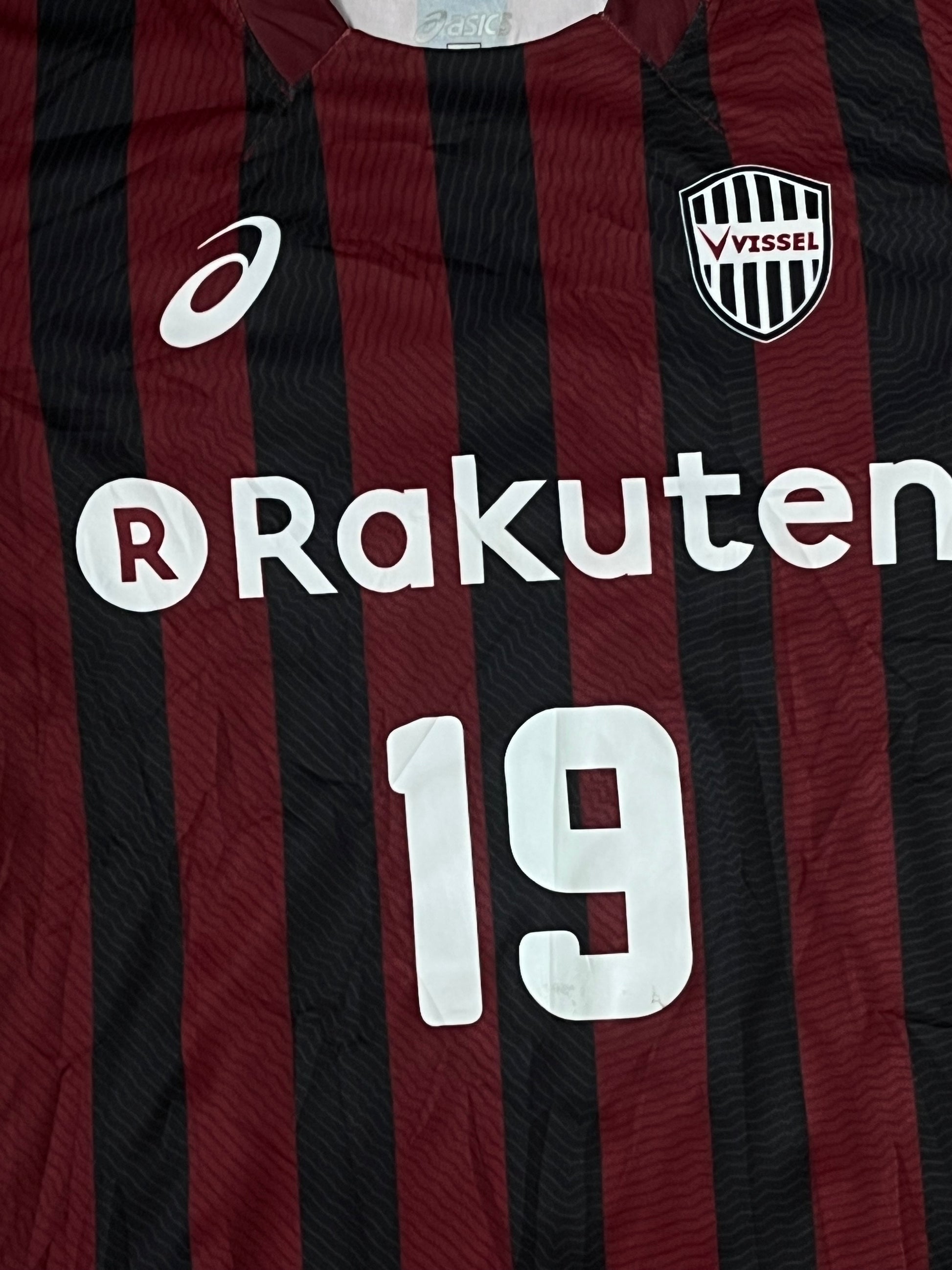 vintage ASICS Vissel Kobe KAZUMA19 2017-2018 home jersey {M-L}