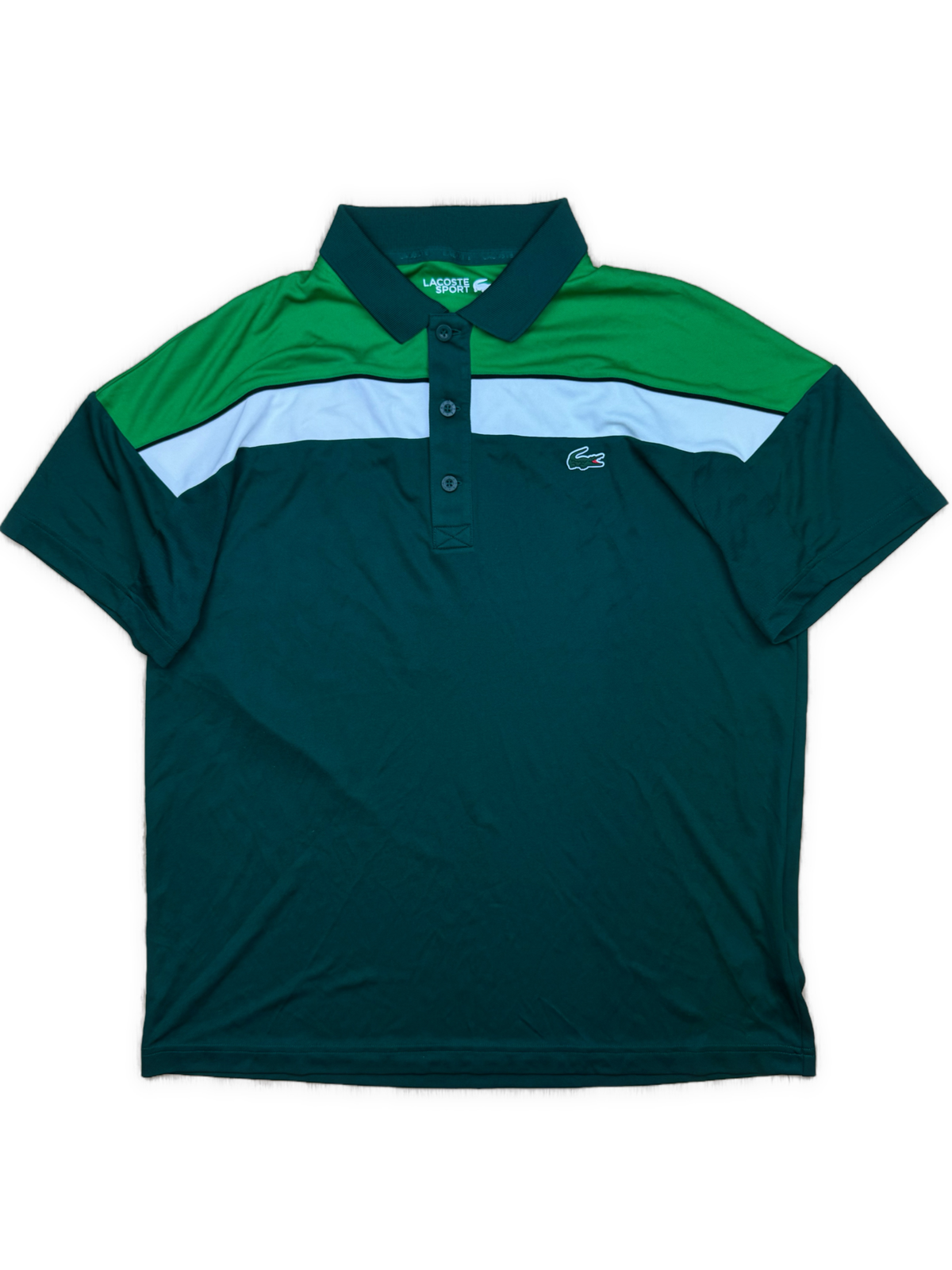 green Lacoste polo {L}