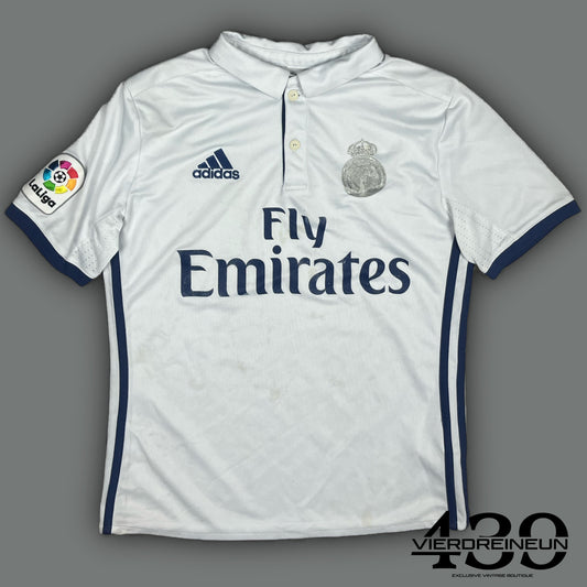 vintage Adidas Real Madrid home jersey {XS}