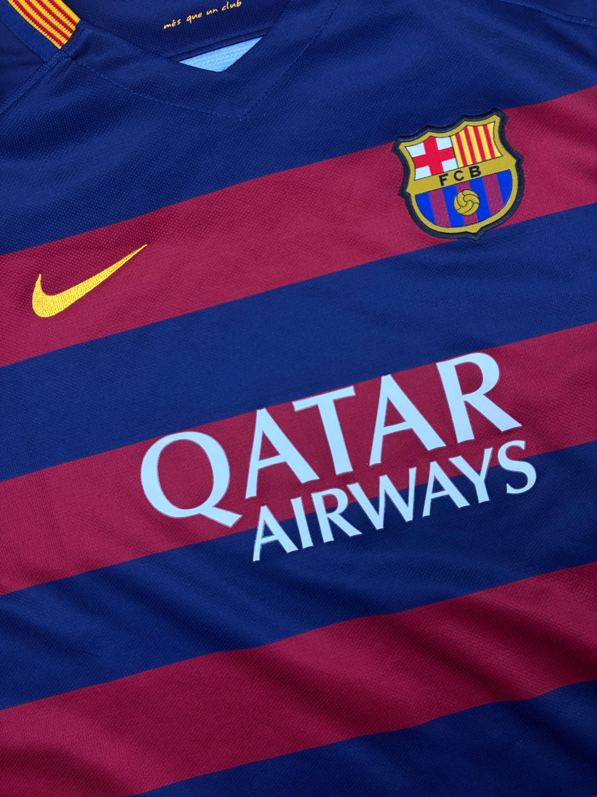 navyblue Nike Fc Barcelona home jersey {S}