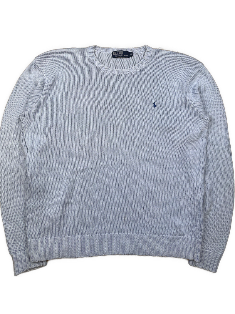 vintage babyblue Polo Ralph Lauren knittedsweater {XL}