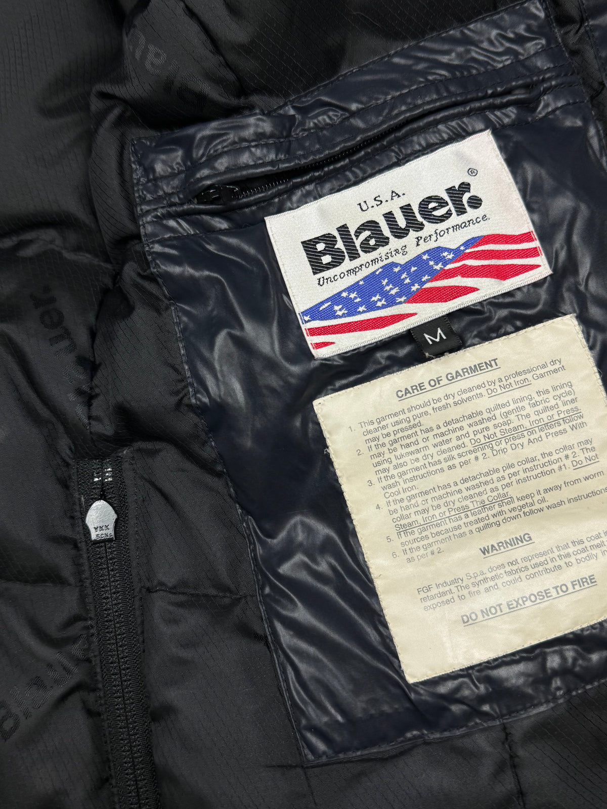 vintage Blauer winterjacket (real fur) {S}