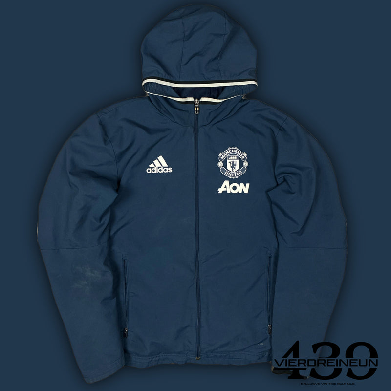 navyblue Adidas Manchester United windbreaker {S}
