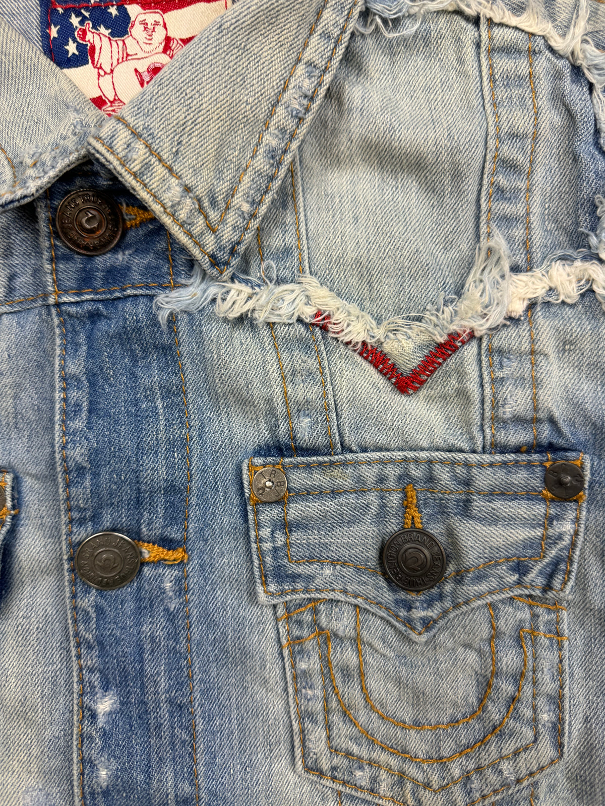vintage True Religion jeansjacket {S}
