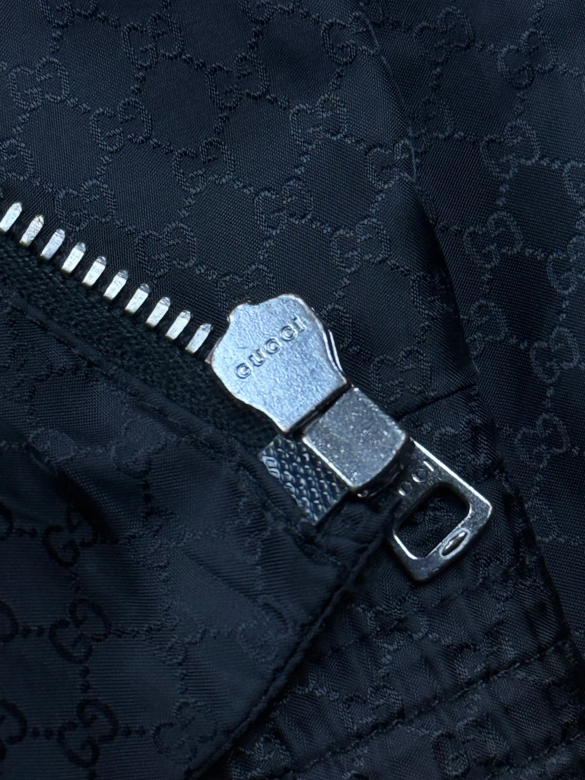 vintage black Gucci monogram windbreaker