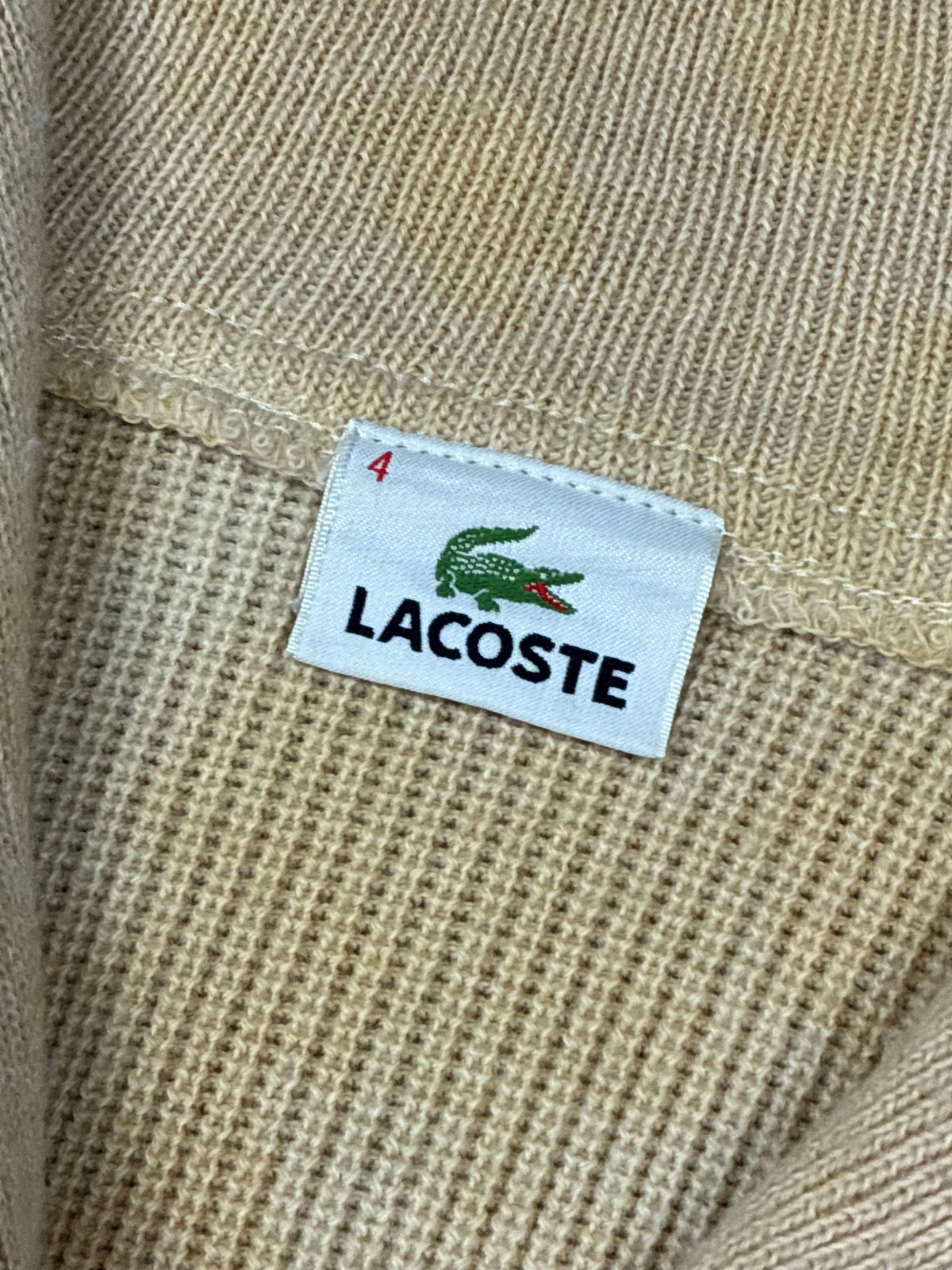 vintage Lacoste halfzip knittedsweater {M}
