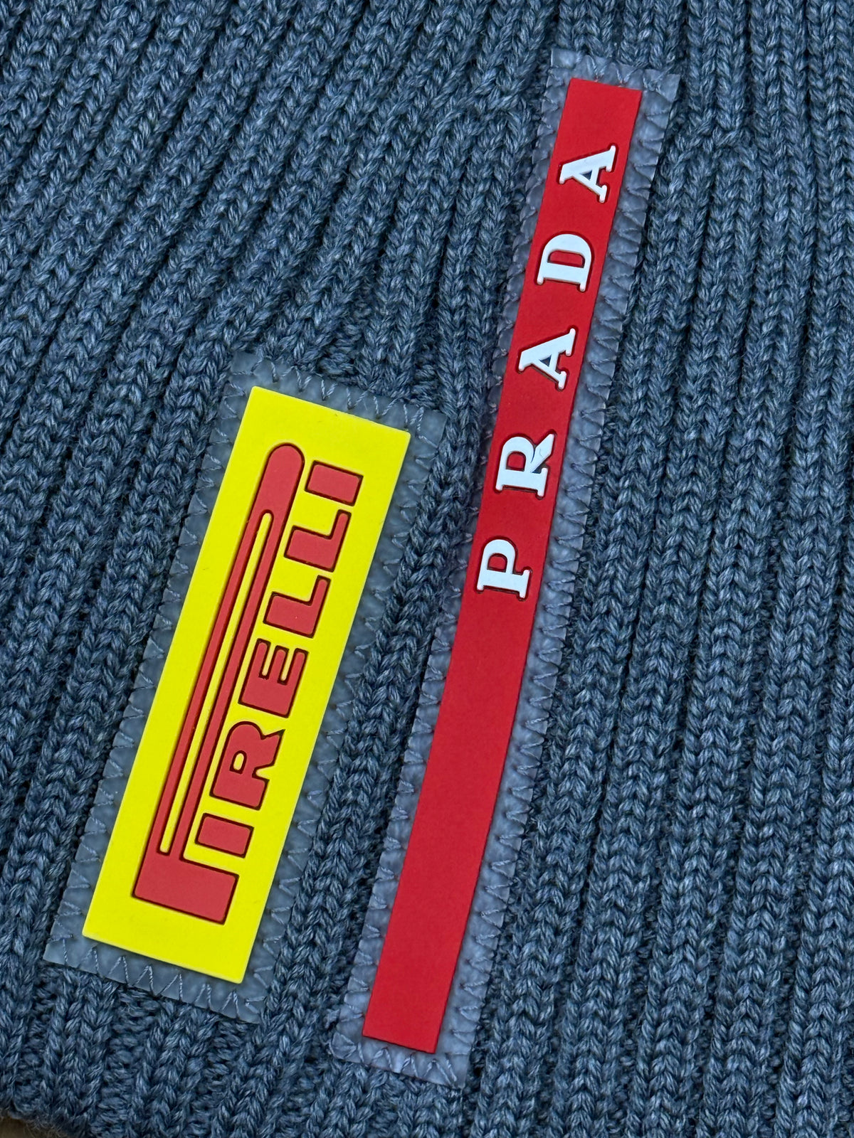 grey Prada Luna Rossa beanie