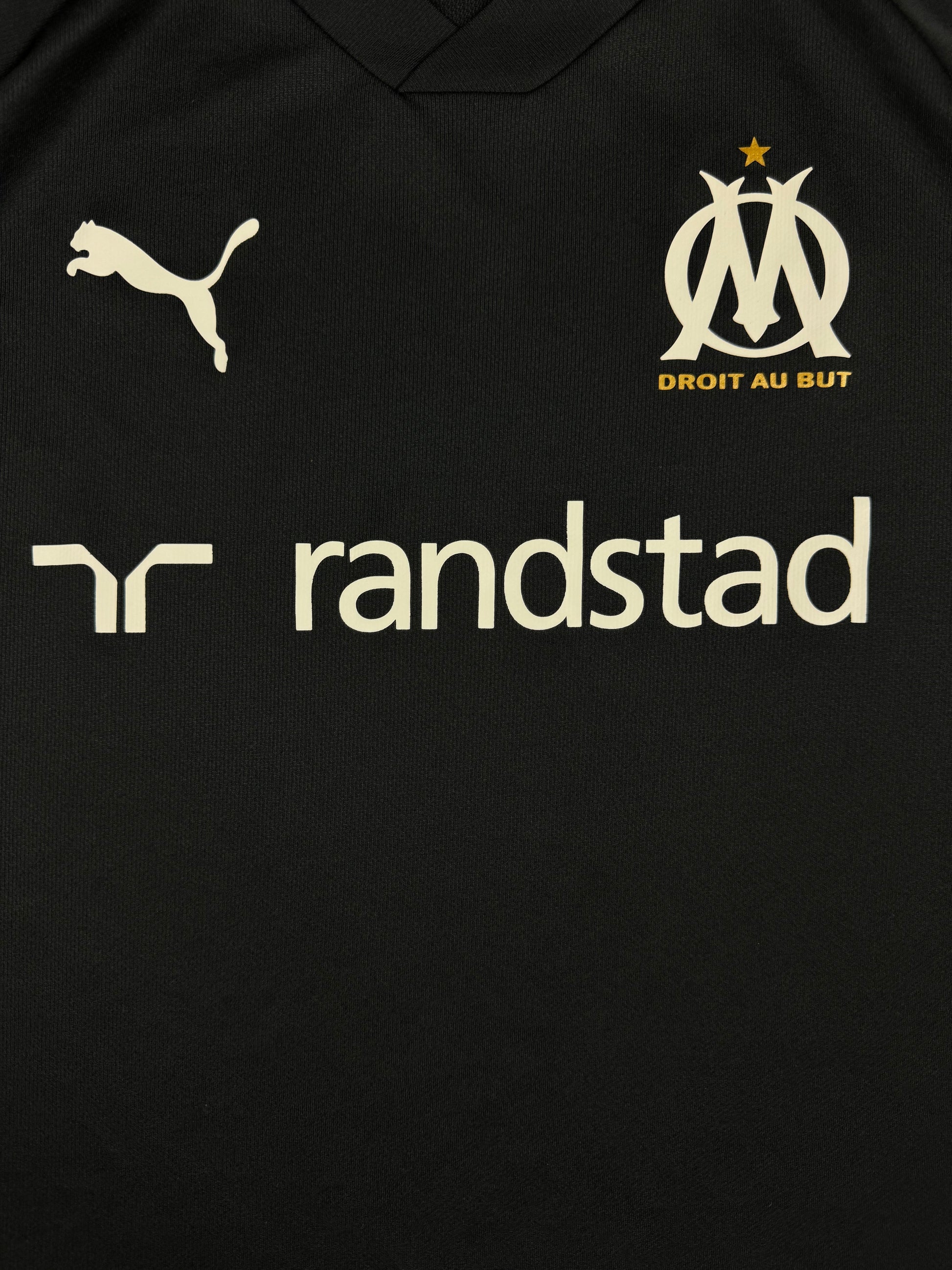 black Adidas Olympique Marseille trainingjersey {M}