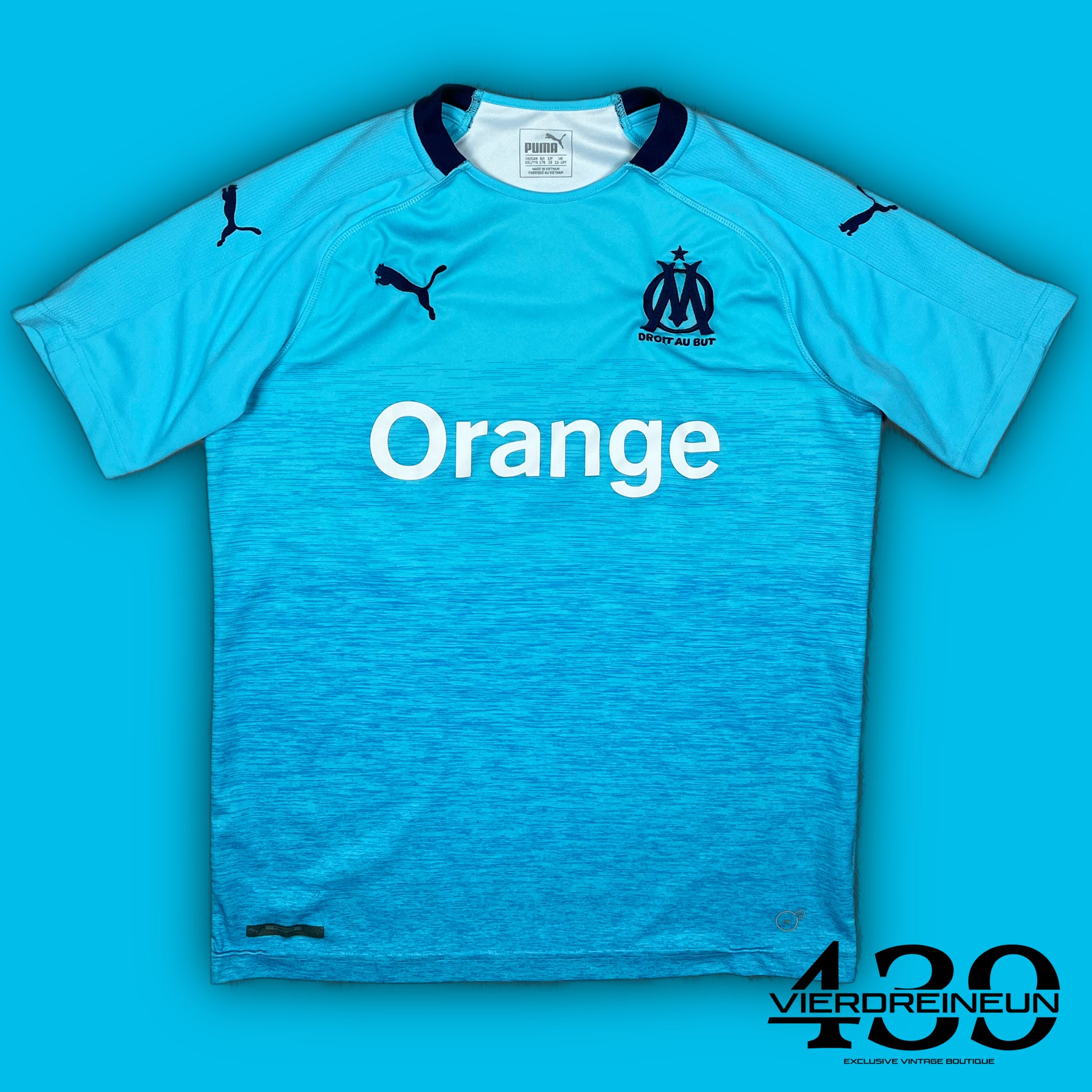 babyblue Puma Olympique Marseille home jersey {S}