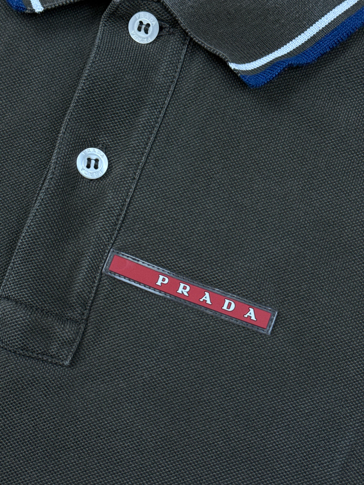 khaki Prada polo {M}
