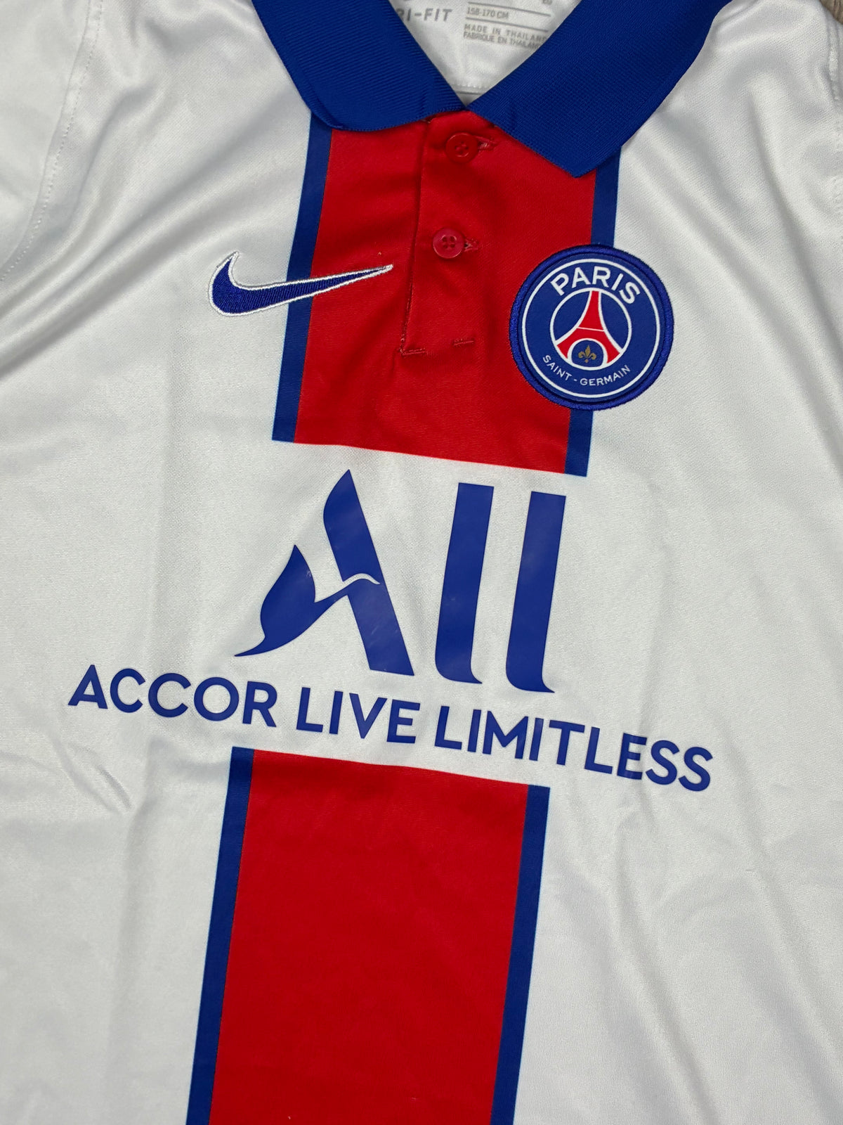 white Nike PSG Paris Saint Germain home jersey {S}