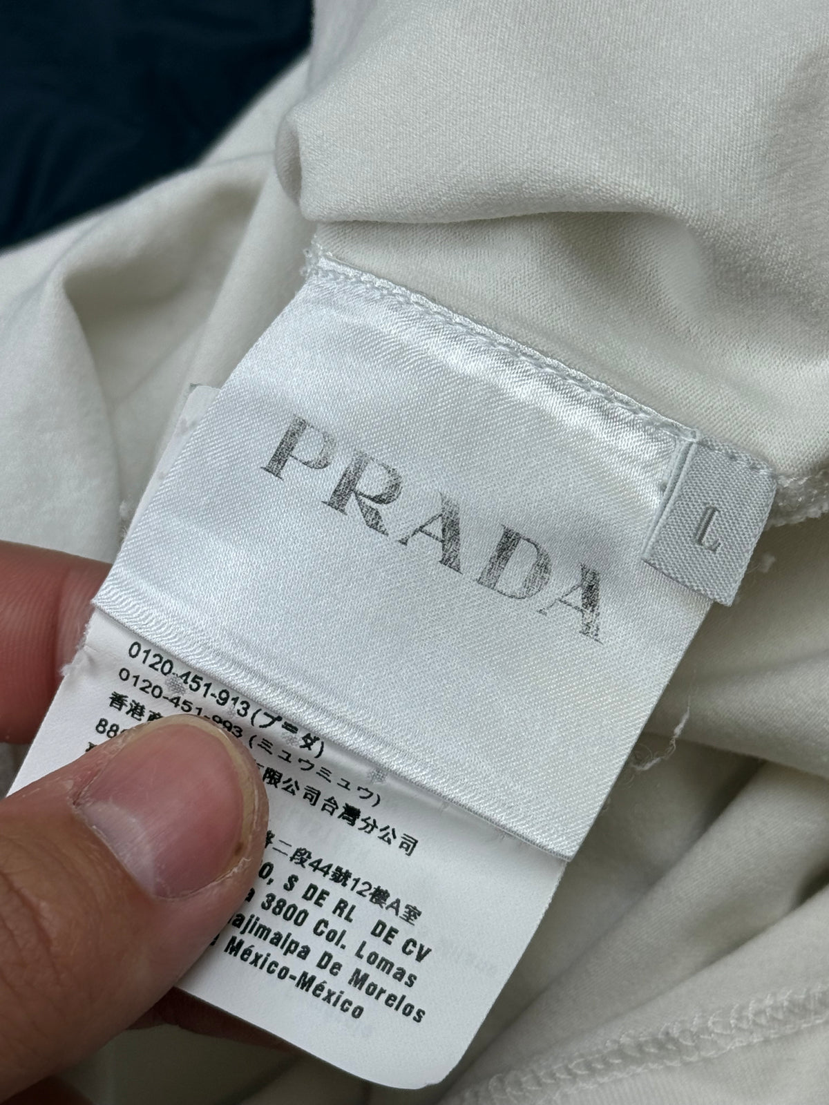 white Prada t-shirt