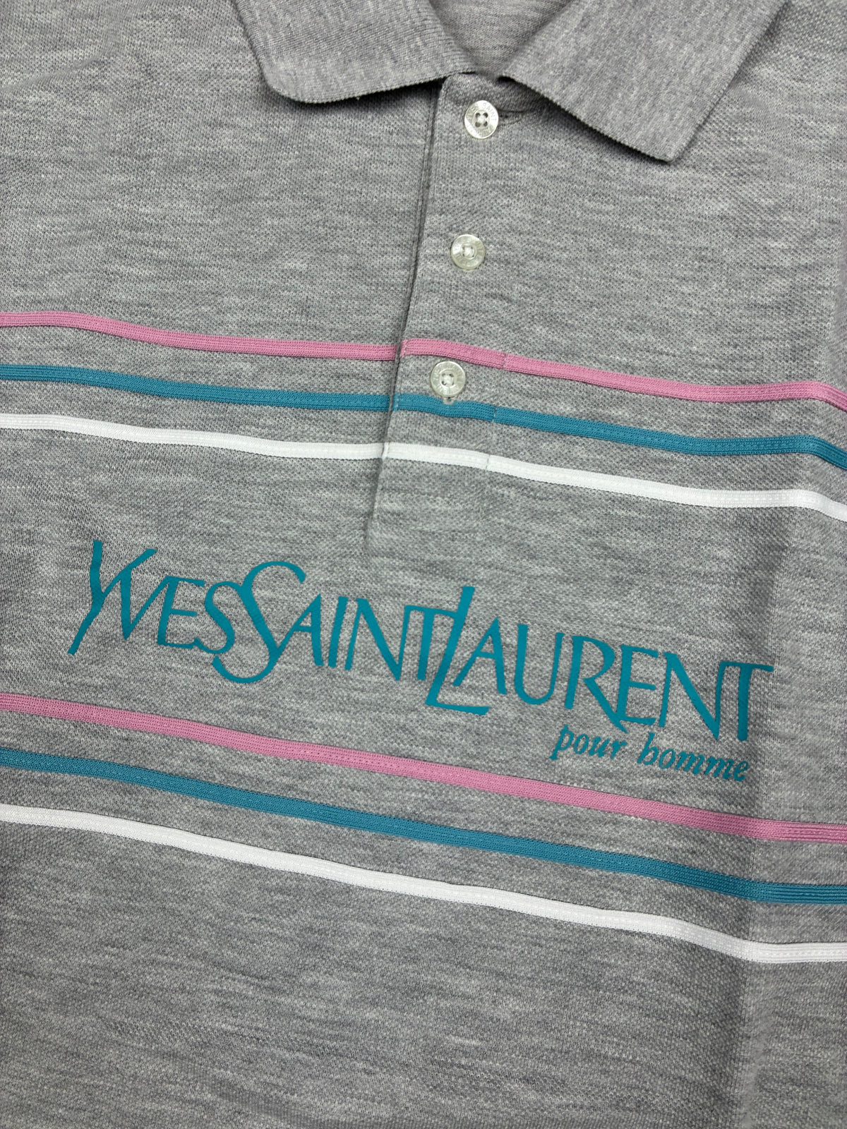 vintage YSL Yves Saint Laurent spellout polo {L}